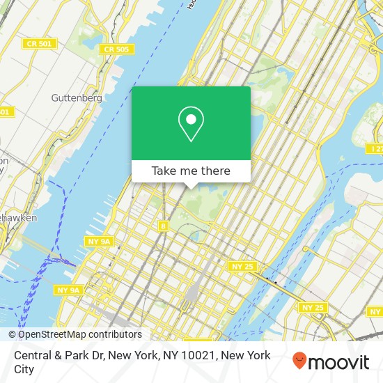 Central & Park Dr, New York, NY 10021 map