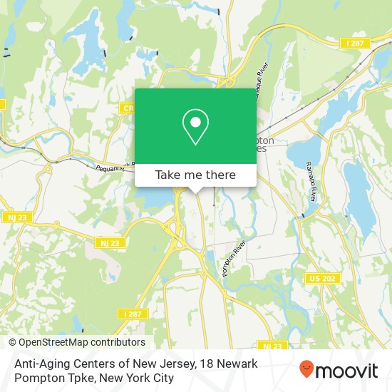 Anti-Aging Centers of New Jersey, 18 Newark Pompton Tpke map