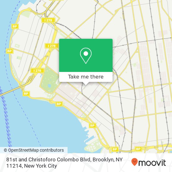 81st and Christoforo Colombo Blvd, Brooklyn, NY 11214 map