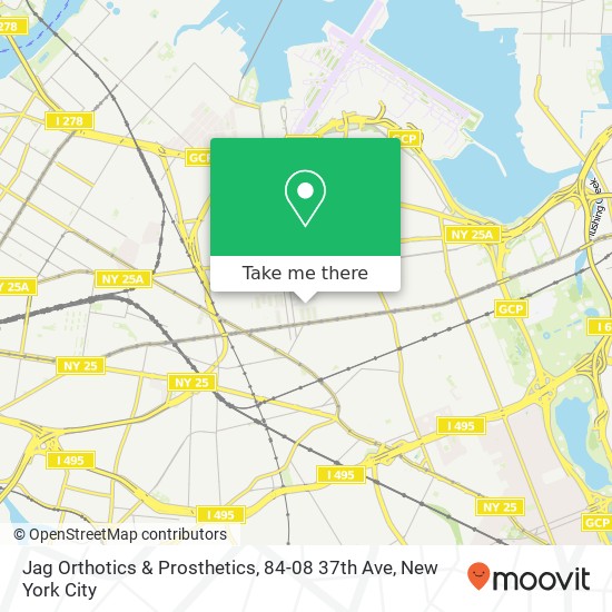 Mapa de Jag Orthotics & Prosthetics, 84-08 37th Ave