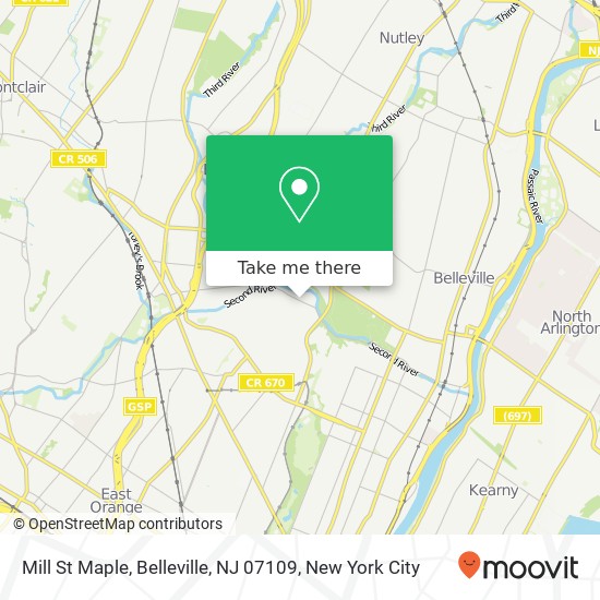 Mill St Maple, Belleville, NJ 07109 map