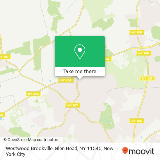 Westwood Brookville, Glen Head, NY 11545 map