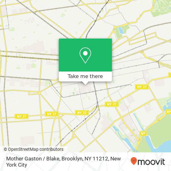 Mapa de Mother Gaston / Blake, Brooklyn, NY 11212