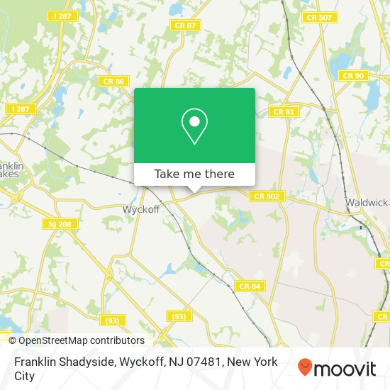 Franklin Shadyside, Wyckoff, NJ 07481 map