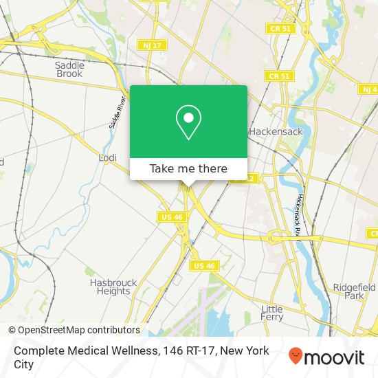 Mapa de Complete Medical Wellness, 146 RT-17