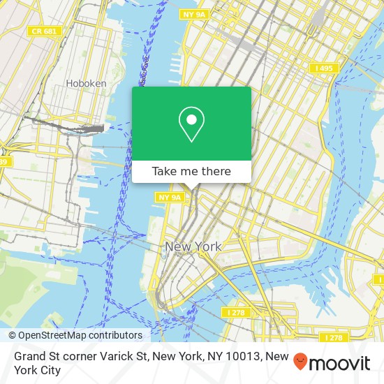 Mapa de Grand St corner Varick St, New York, NY 10013