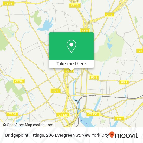 Mapa de Bridgepoint Fittings, 236 Evergreen St