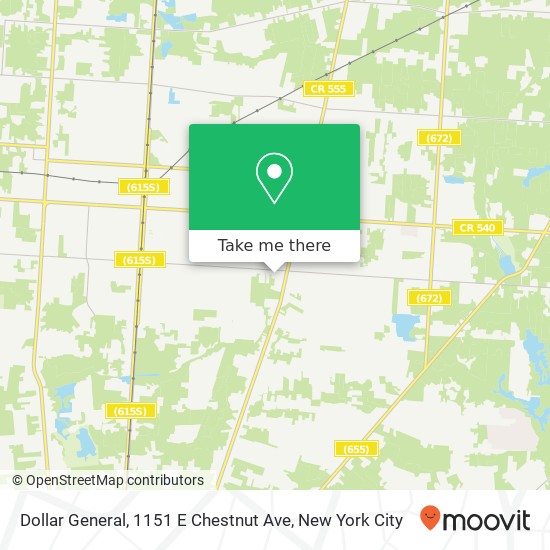 Dollar General, 1151 E Chestnut Ave map