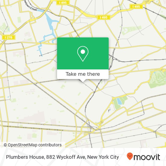 Plumbers House, 882 Wyckoff Ave map