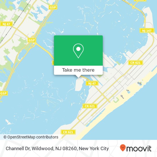 Channell Dr, Wildwood, NJ 08260 map