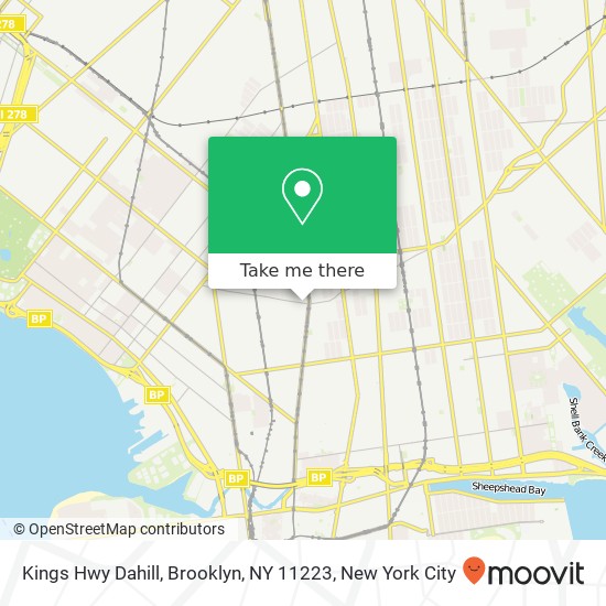 Mapa de Kings Hwy Dahill, Brooklyn, NY 11223