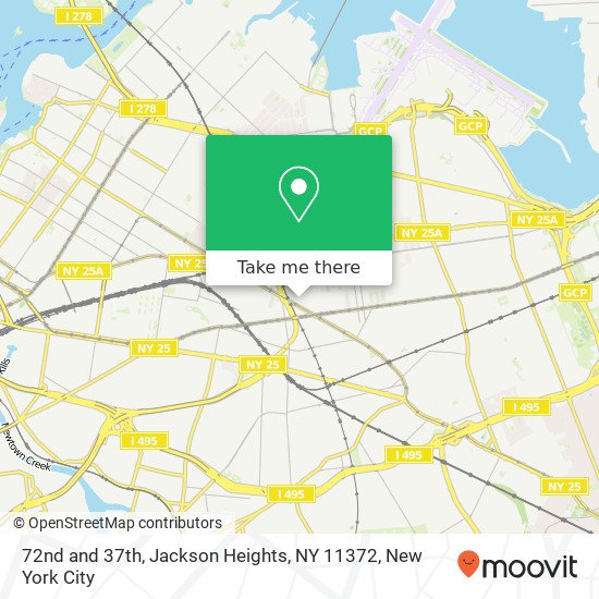 Mapa de 72nd and 37th, Jackson Heights, NY 11372