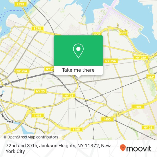 72nd and 37th, Jackson Heights, NY 11372 map
