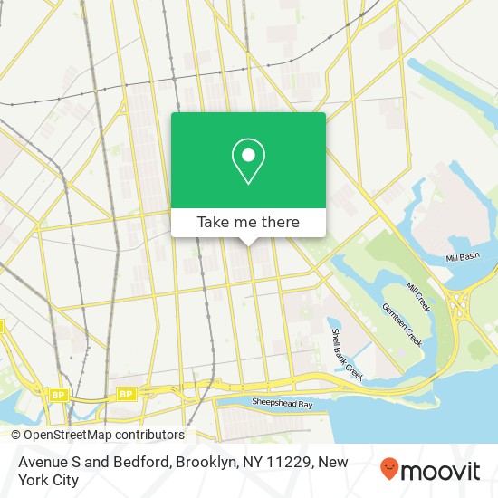 Mapa de Avenue S and Bedford, Brooklyn, NY 11229