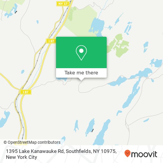 1395 Lake Kanawauke Rd, Southfields, NY 10975 map