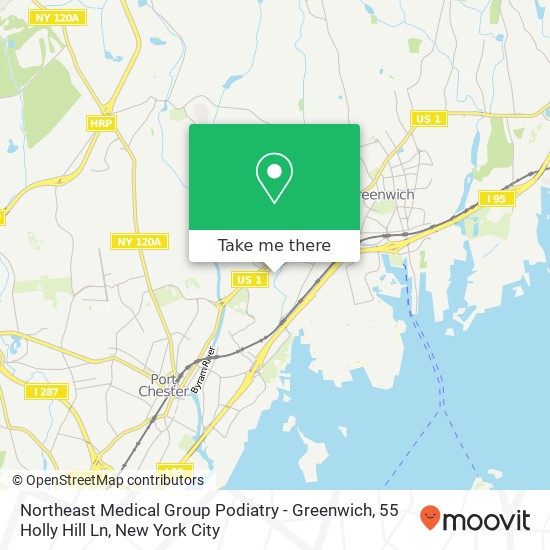 Mapa de Northeast Medical Group Podiatry - Greenwich, 55 Holly Hill Ln