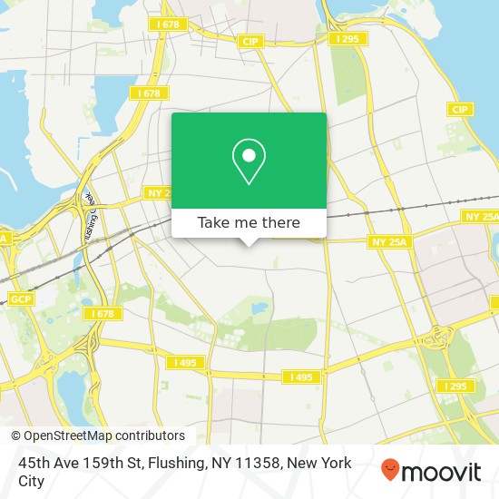 Mapa de 45th Ave 159th St, Flushing, NY 11358