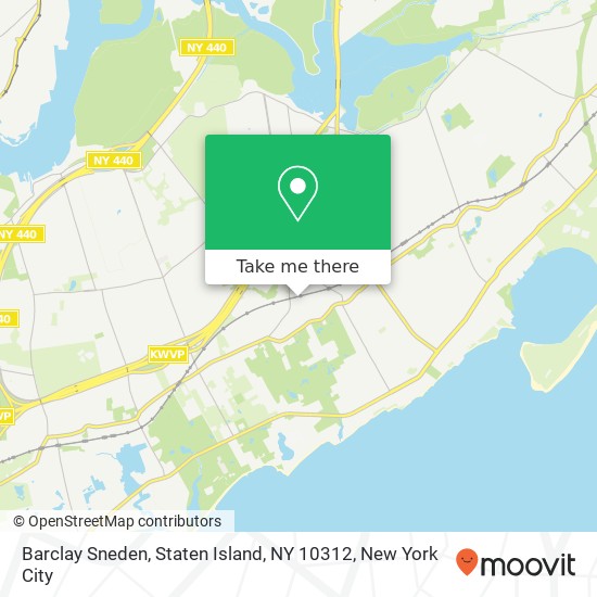 Mapa de Barclay Sneden, Staten Island, NY 10312