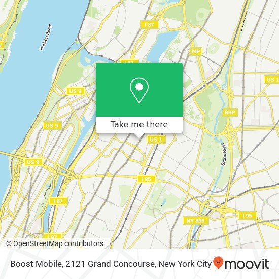 Mapa de Boost Mobile, 2121 Grand Concourse