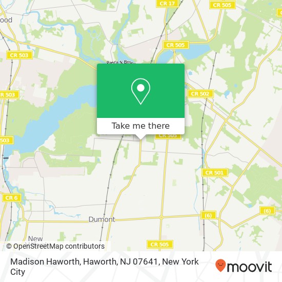 Mapa de Madison Haworth, Haworth, NJ 07641