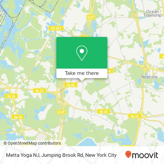 Metta Yoga NJ, Jumping Brook Rd map