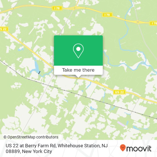 Mapa de US 22 at Berry Farm Rd, Whitehouse Station, NJ 08889
