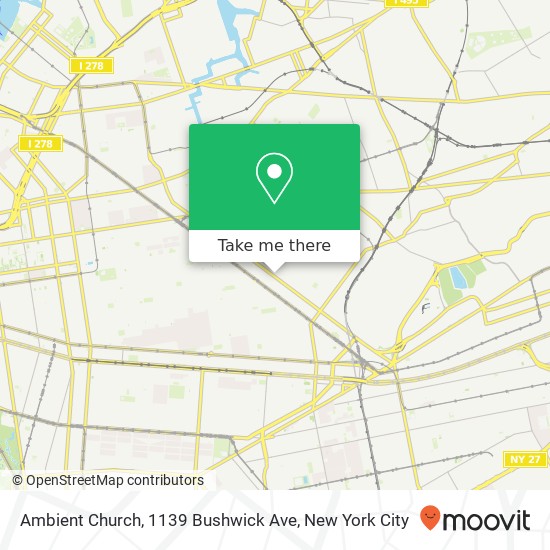 Mapa de Ambient Church, 1139 Bushwick Ave