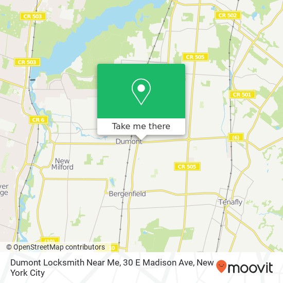 Dumont Locksmith Near Me, 30 E Madison Ave map