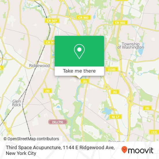 Mapa de Third Space Acupuncture, 1144 E Ridgewood Ave