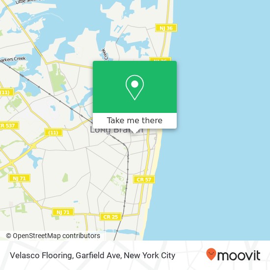 Mapa de Velasco Flooring, Garfield Ave