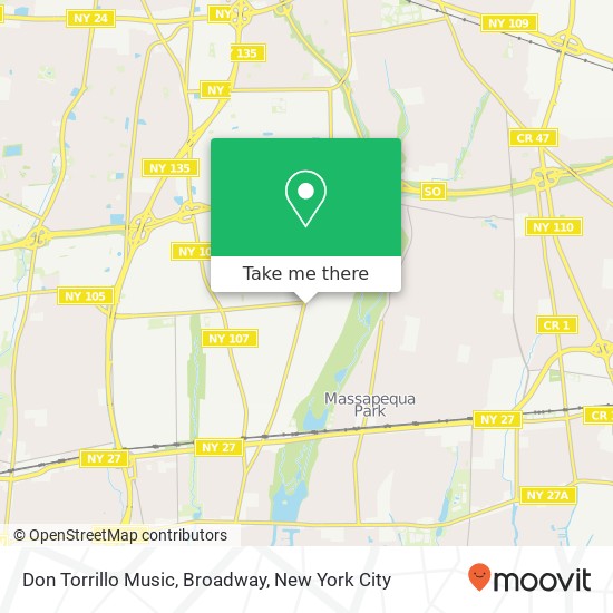 Mapa de Don Torrillo Music, Broadway