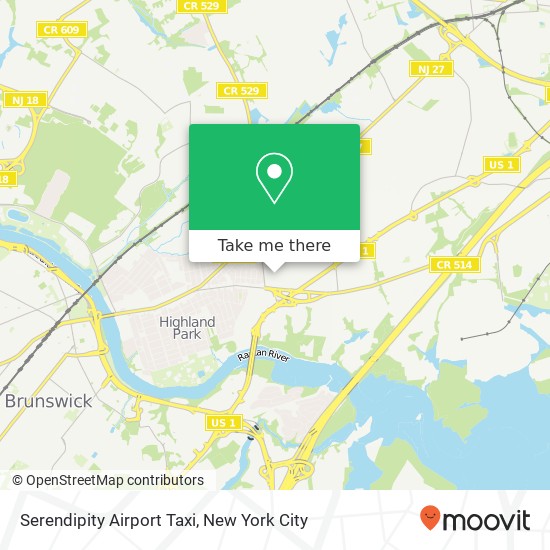 Serendipity Airport Taxi map