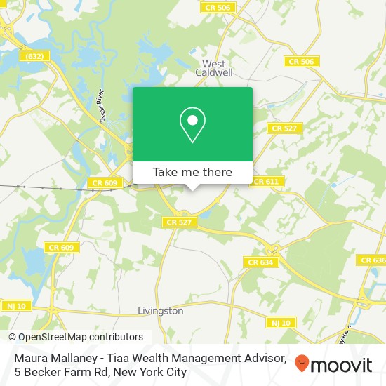 Mapa de Maura Mallaney - Tiaa Wealth Management Advisor, 5 Becker Farm Rd