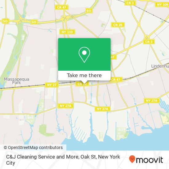 Mapa de C&J Cleaning Service and More, Oak St