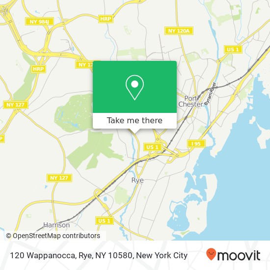 Mapa de 120 Wappanocca, Rye, NY 10580