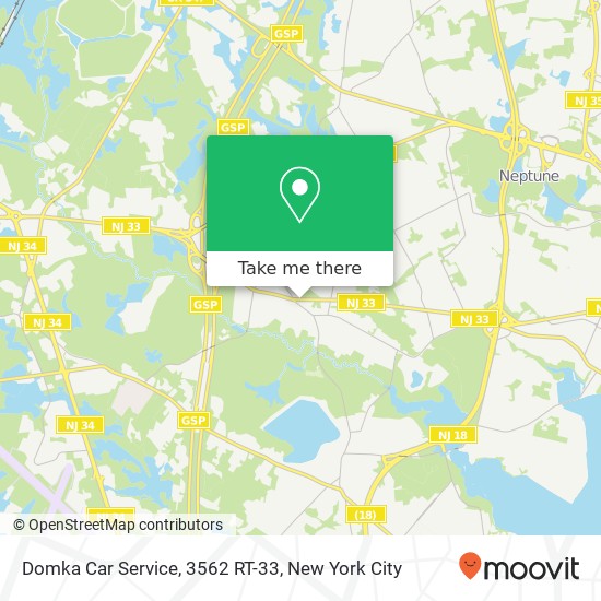Domka Car Service, 3562 RT-33 map