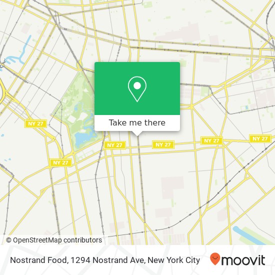 Mapa de Nostrand Food, 1294 Nostrand Ave