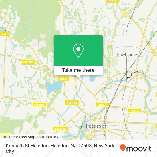 Mapa de Kossuth St Haledon, Haledon, NJ 07508