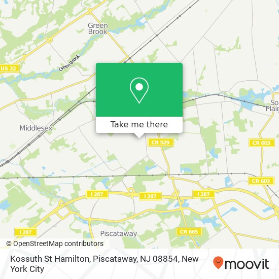 Mapa de Kossuth St Hamilton, Piscataway, NJ 08854