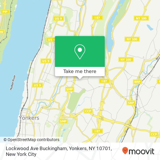 Mapa de Lockwood Ave Buckingham, Yonkers, NY 10701