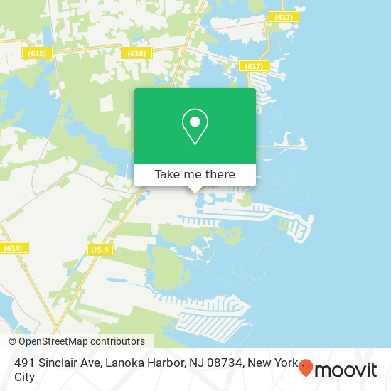491 Sinclair Ave, Lanoka Harbor, NJ 08734 map