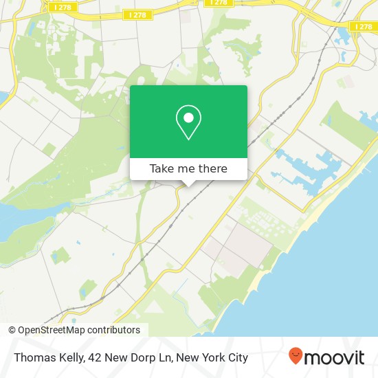 Mapa de Thomas Kelly, 42 New Dorp Ln