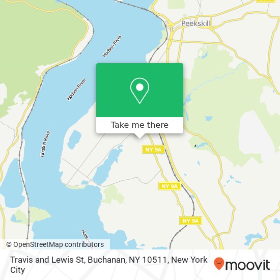 Mapa de Travis and Lewis St, Buchanan, NY 10511