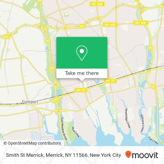 Mapa de Smith St Merrick, Merrick, NY 11566