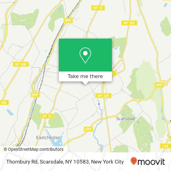 Mapa de Thornbury Rd, Scarsdale, NY 10583