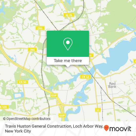 Travis Huston General Construction, Loch Arbor Way map
