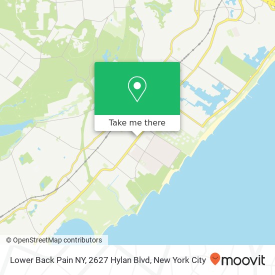 Mapa de Lower Back Pain NY, 2627 Hylan Blvd