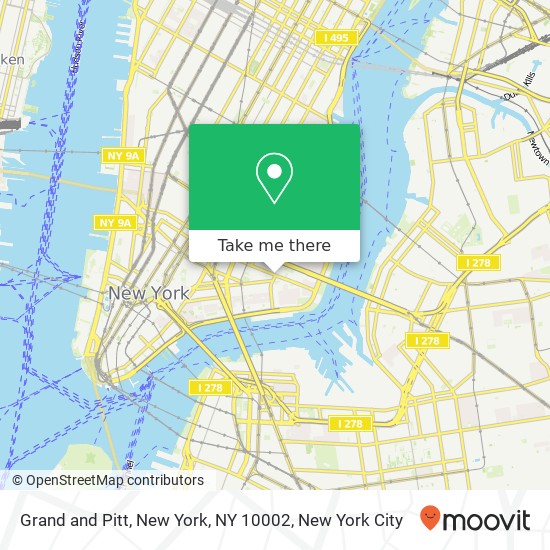 Grand and Pitt, New York, NY 10002 map