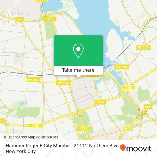 Mapa de Hammer Roger E City Marshall, 21112 Northern Blvd
