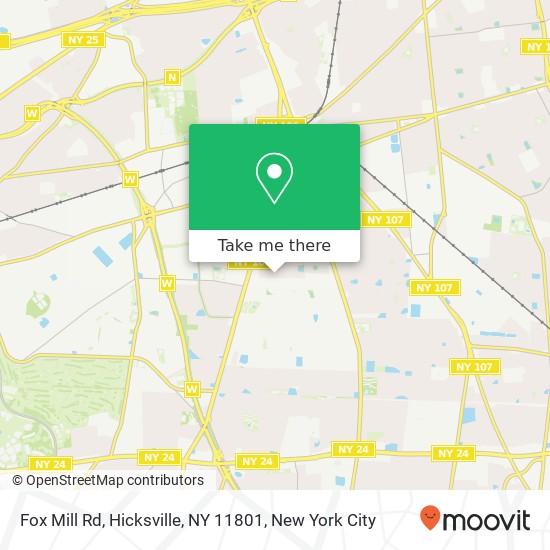 Fox Mill Rd, Hicksville, NY 11801 map